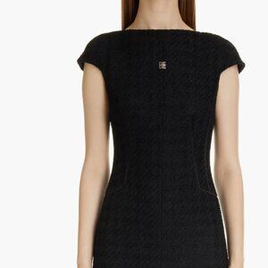 Authentic Givenchy 4G Logo Cap Sleeve Tweed Minidress